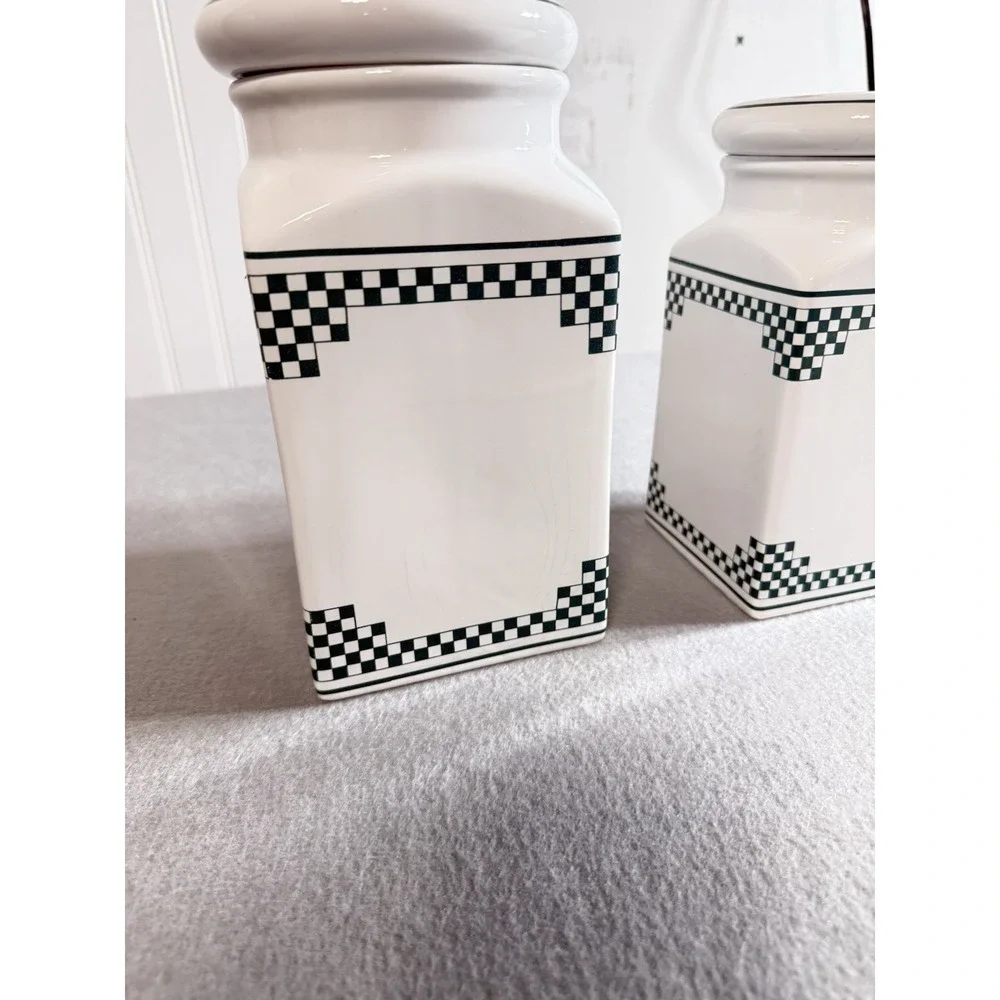 Vintage French Farine & Sucre Storage Jar – Ceramic Flour & Sugar Canister